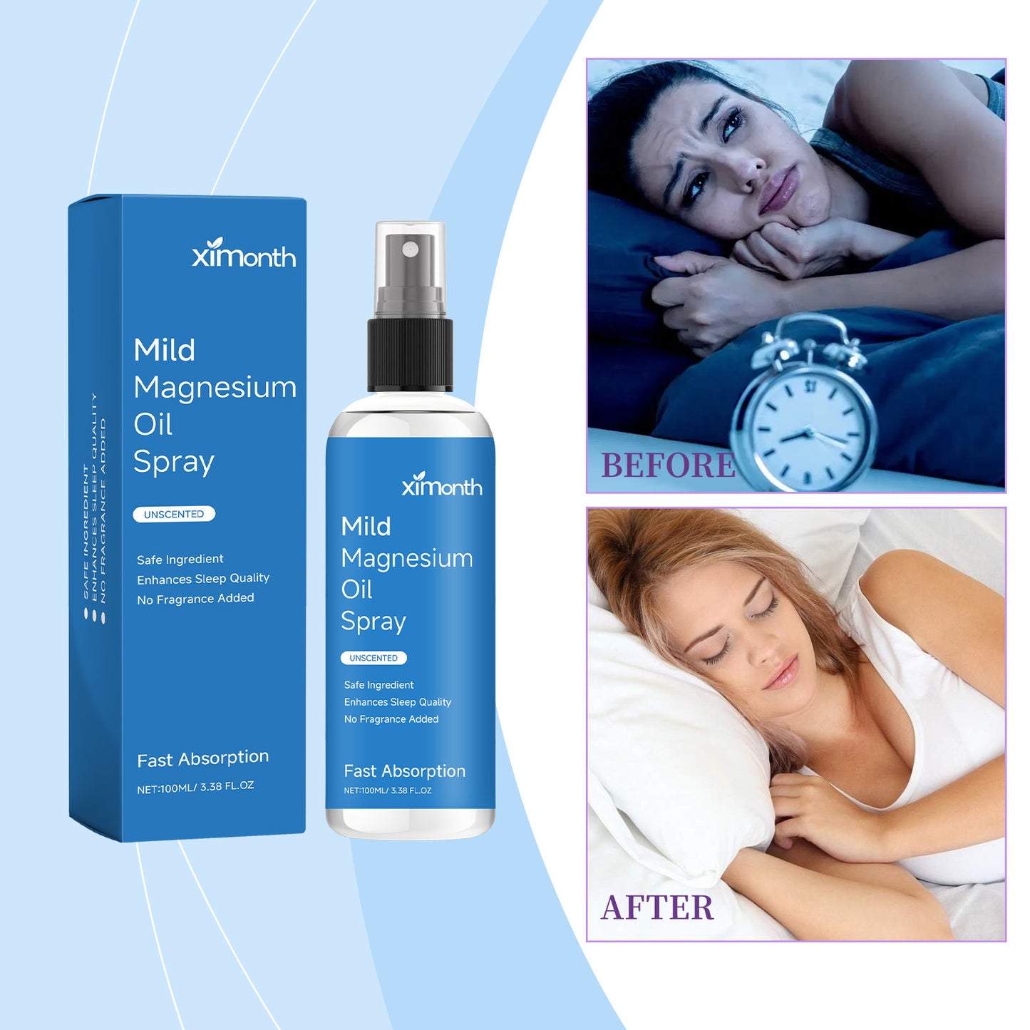 Night Care Relieve Discomfort Sleep Essential Oil Spray